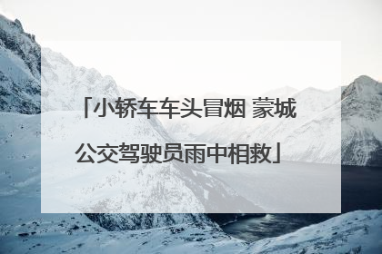 小轿车车头冒烟 蒙城公交驾驶员雨中相救