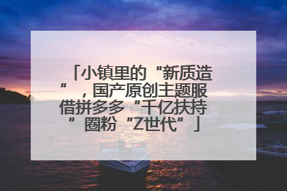 小镇里的“新质造”，国产原创主题服借拼多多“千亿扶持”圈粉“Z世代”