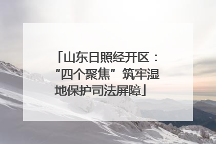 山东日照经开区：“四个聚焦”筑牢湿地保护司法屏障
