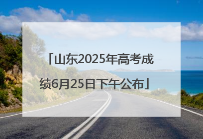 山东2025年高考成绩6月25日下午公布