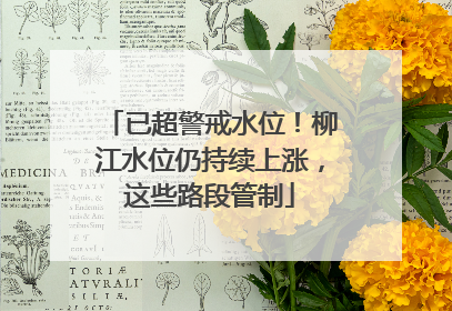 已超警戒水位！柳江水位仍持续上涨，这些路段管制