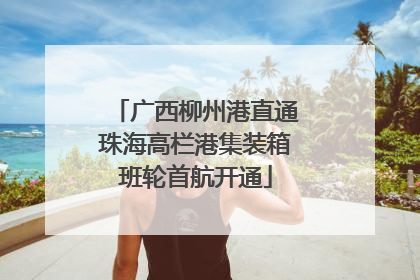 广西柳州港直通珠海高栏港集装箱班轮首航开通