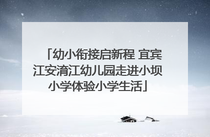 幼小衔接启新程 宜宾江安淯江幼儿园走进小坝小学体验小学生活