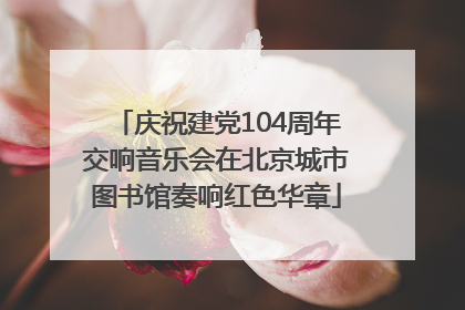庆祝建党104周年交响音乐会在北京城市图书馆奏响红色华章