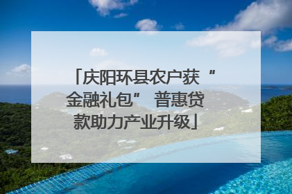 庆阳环县农户获“金融礼包” 普惠贷款助力产业升级