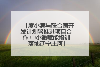 度小满与联合国开发计划署推进项目合作 中小微赋能培训落地辽宁庄河