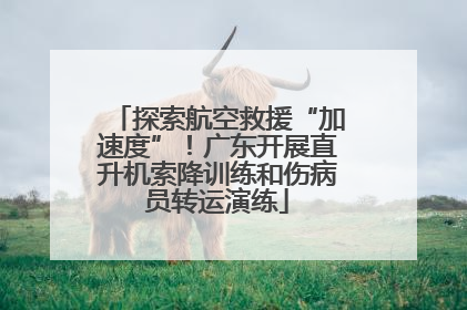 探索航空救援“加速度”！广东开展直升机索降训练和伤病员转运演练
