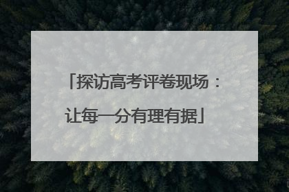 探访高考评卷现场：让每一分有理有据