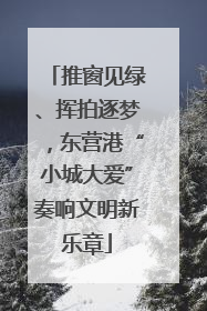 推窗见绿、挥拍逐梦，东营港“小城大爱”奏响文明新乐章