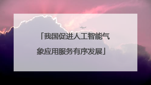 我国促进人工智能气象应用服务有序发展