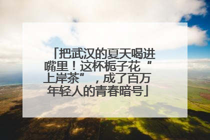 把武汉的夏天喝进嘴里！这杯栀子花“上岸茶”，成了百万年轻人的青春暗号