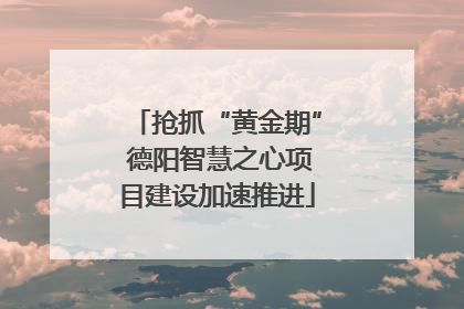 抢抓“黄金期” 德阳智慧之心项目建设加速推进