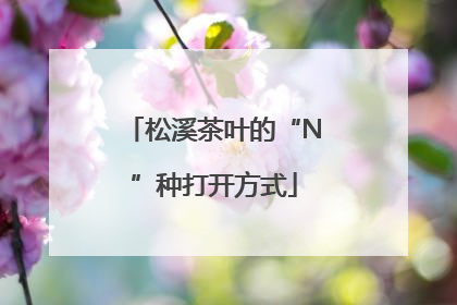 松溪茶叶的“N”种打开方式