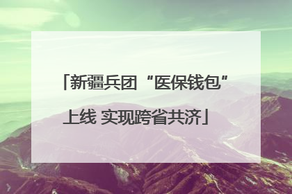 新疆兵团“医保钱包”上线 实现跨省共济