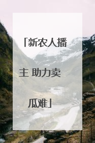新农人播主 助力卖瓜难