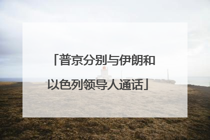 普京分别与伊朗和以色列领导人通话
