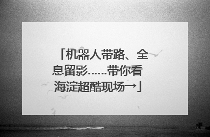 机器人带路、全息留影……带你看海淀超酷现场→