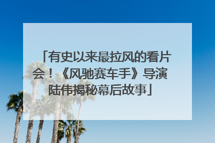 有史以来最拉风的看片会！《风驰赛车手》导演陆伟揭秘幕后故事