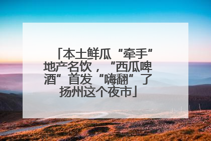 本土鲜瓜“牵手”地产名饮，“西瓜啤酒”首发“嗨翻”了扬州这个夜市