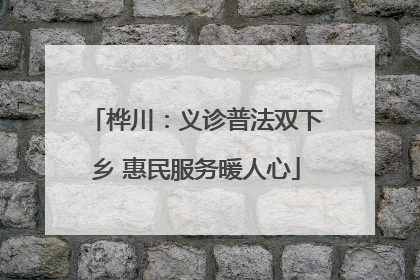 桦川：义诊普法双下乡 惠民服务暖人心