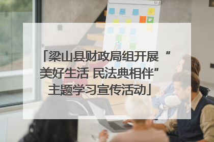 梁山县财政局组开展“美好生活 民法典相伴”主题学习宣传活动