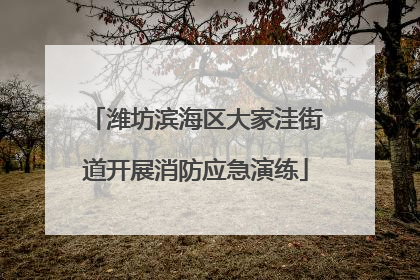 潍坊滨海区大家洼街道开展消防应急演练