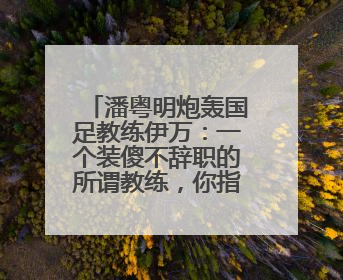 潘粤明炮轰国足教练伊万：一个装傻不辞职的所谓教练，你指望它拯救中国足球！此前曾多次发文评价国足