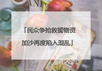 民众争抢救援物资 加沙再度陷入混乱