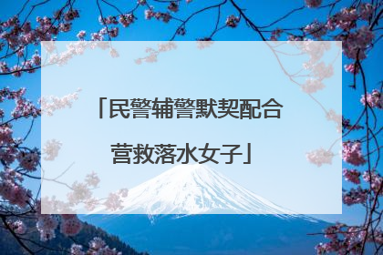 民警辅警默契配合 营救落水女子