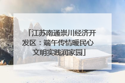 江苏南通崇川经济开发区：端午传情暖民心 文明实践润家园