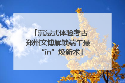 沉浸式体验考古 郑州文博解锁端午最“in”焕新术