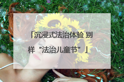 沉浸式法治体验 别样“法治儿童节”