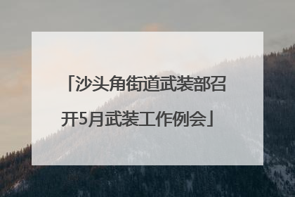 沙头角街道武装部召开5月武装工作例会