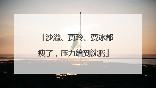 沙溢、贾玲、贾冰都瘦了，压力给到沈腾