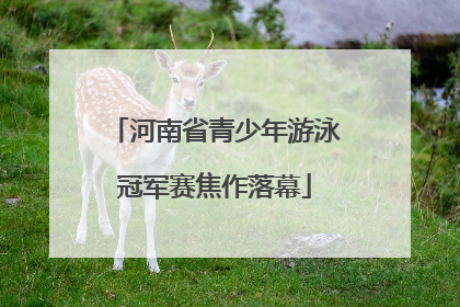 河南省青少年游泳冠军赛焦作落幕