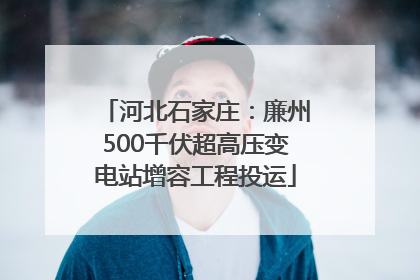 河北石家庄：廉州500千伏超高压变电站增容工程投运
