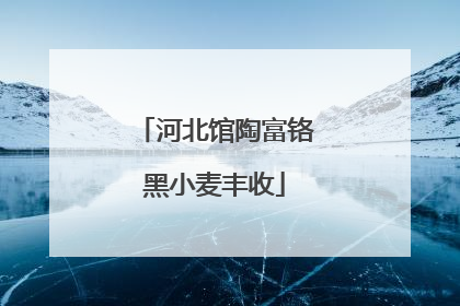 河北馆陶富铬黑小麦丰收