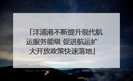 洋浦港不断提升现代航运服务能级 促进航运扩大开放政策快速落地
