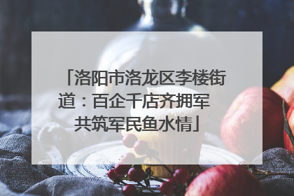 洛阳市洛龙区李楼街道：百企千店齐拥军 共筑军民鱼水情