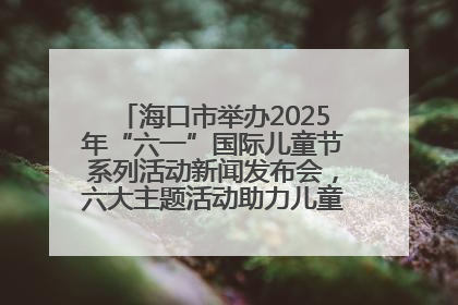海口市举办2025年“六一”国际儿童节系列活动新闻发布会，六大主题活动助力儿童友好城市建设