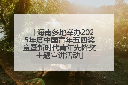 海南多地举办2025年度中国青年五四奖章暨新时代青年先锋奖主题宣讲活动