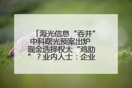 海光信息“吞并”中科曙光预案出炉 现金选择权太“鸡肋”？业内人士：企业不想大量现金流出