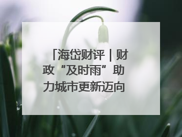 海岱财评｜财政“及时雨”助力城市更新迈向更“新”未来