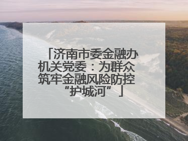 济南市委金融办机关党委：为群众筑牢金融风险防控“护城河”