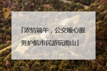 浓情端午，公交暖心服务护航市民游玩南山