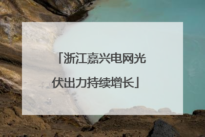 浙江嘉兴电网光伏出力持续增长