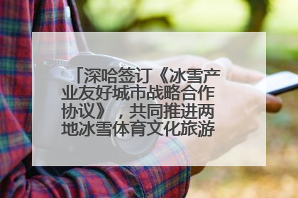 深哈签订《冰雪产业友好城市战略合作协议》，共同推进两地冰雪体育文化旅游高质量发展