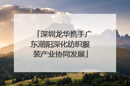 深圳龙华携手广东潮阳深化纺织服装产业协同发展