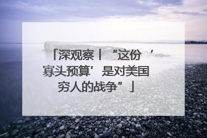 深观察丨“这份‘寡头预算’是对美国穷人的战争”