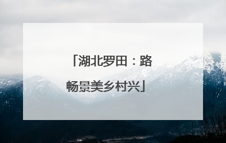 湖北罗田：路畅景美乡村兴